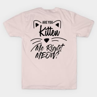 Are You Kitten Me Right Meow T-Shirt